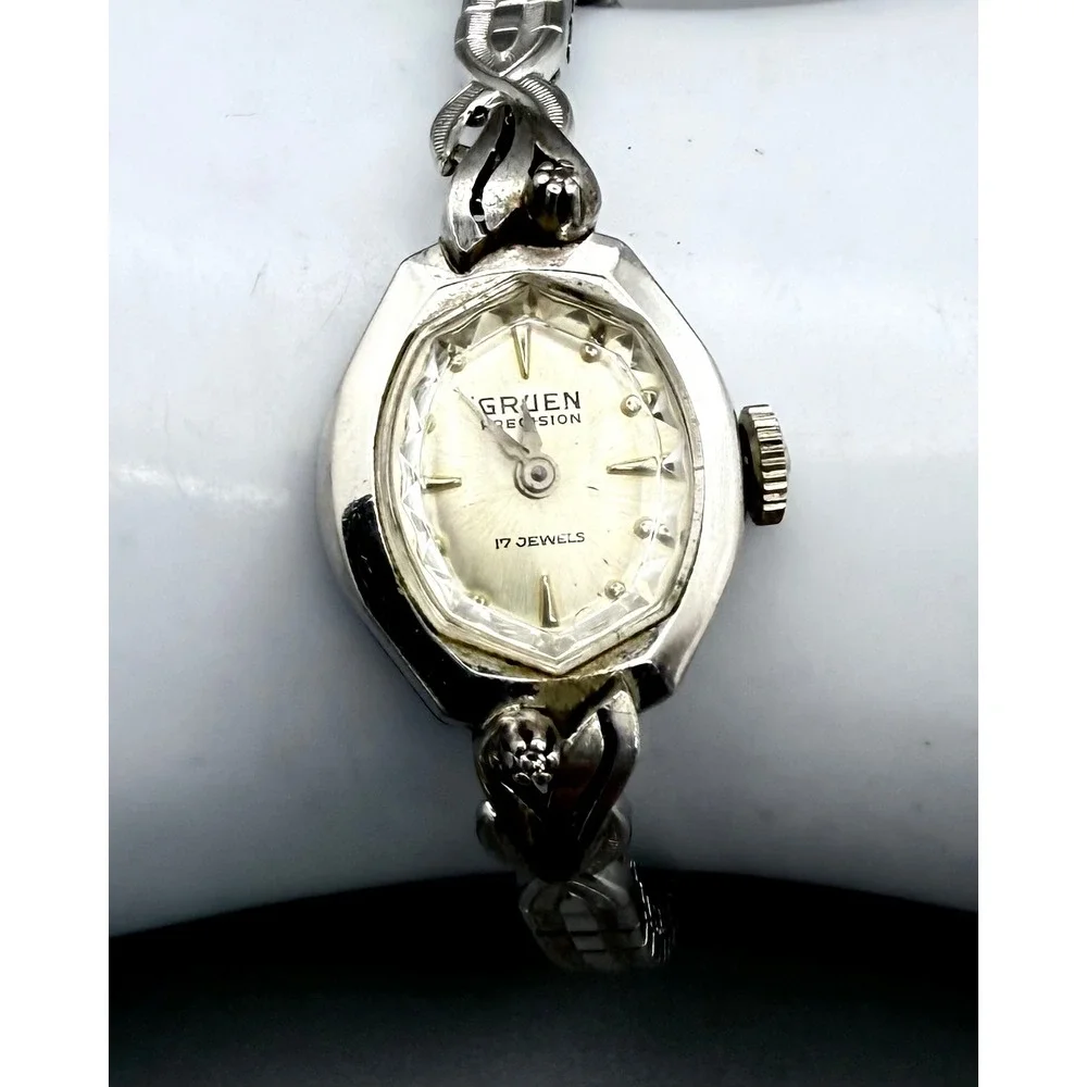Vintage Gruen Precision 17 Jewel Ladies Manual Wind Watch 10K RGP Speidel